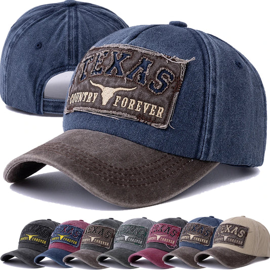 Baseball Cap TEXAS Letter Embroidery Outdoor Sports Dad Hat For Men And Women
