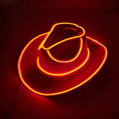 Pearlescent Cowboy Hat Dance Costume Decorate Glowing Cowgirl Cap Glowing For Neon NightClub