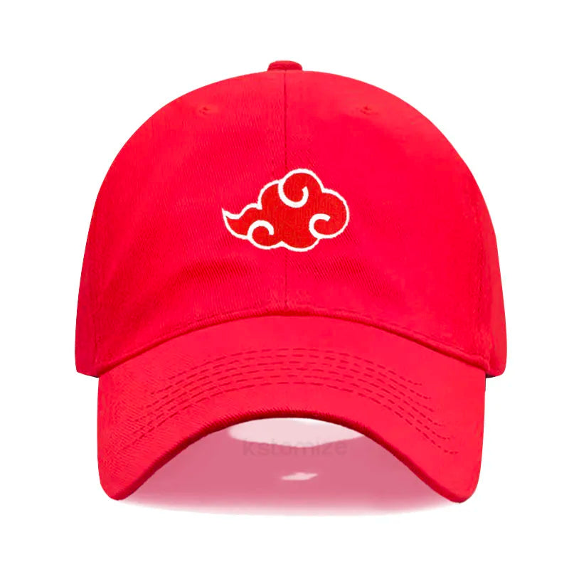 Anime Embroidered Baseball Cap NARUTO Cotton Cap Japanese Akatsuki Logo&nbsp; Embroidery Baseball Caps Black Snapback Hat