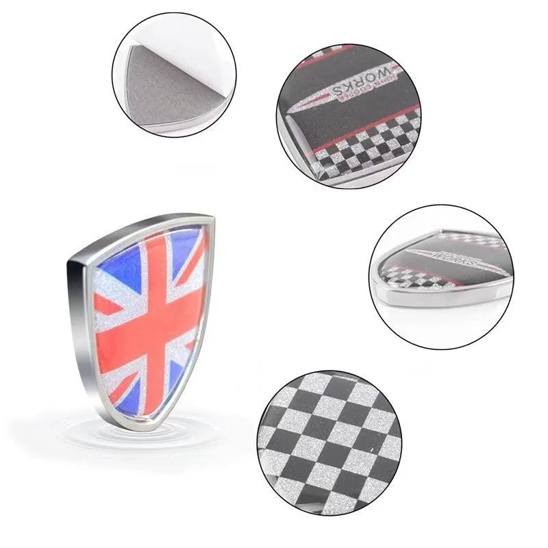 3D Adhesive Drop Process Metal Body Stickers For Mini Cooper R56 F55 Countryman Car Decals Cover Body Badge Stickers Emblem