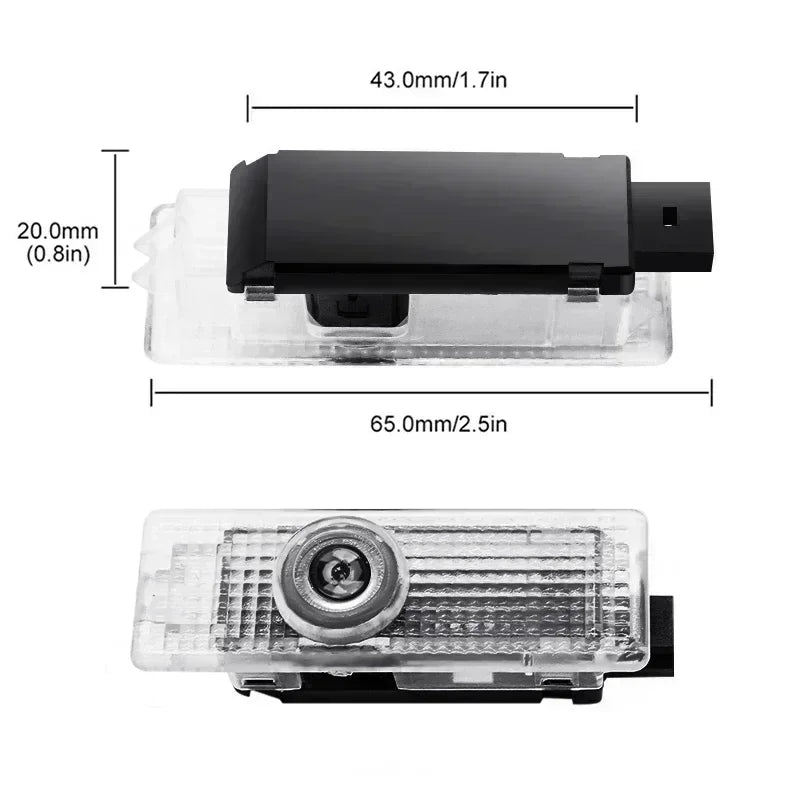 Car Door Welcome Lamps HD LED Laser Projectaor Lights 2PC For MINI Cooper One S JCW R56 R55 R53 F55 F56 R57 R60