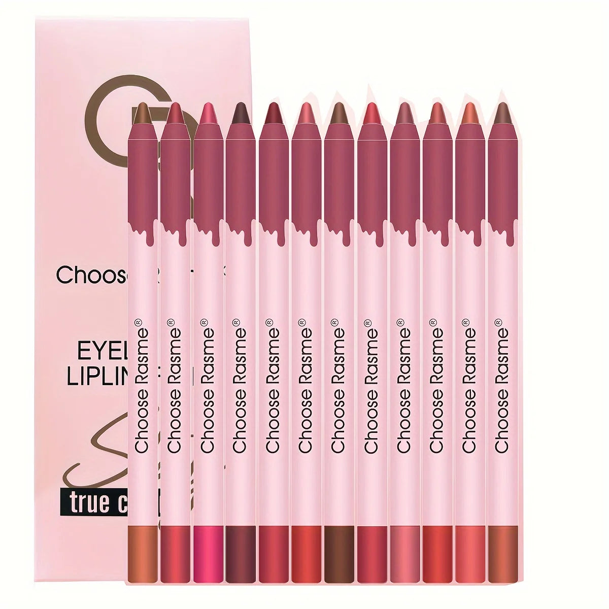 Lip Liner Pencil Set Waterproof Long Lasting Nude Red Lip Contour Pencil Sexy Rose Pink Lipstick Tint Makeup