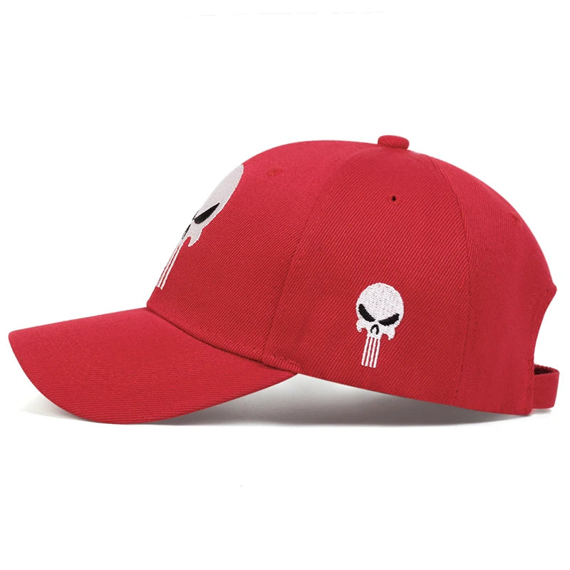 Skull Head Embroidery Baseball Caps Spring Autumn Outdoor Adjustable Casual Hats Sunscreen Hat