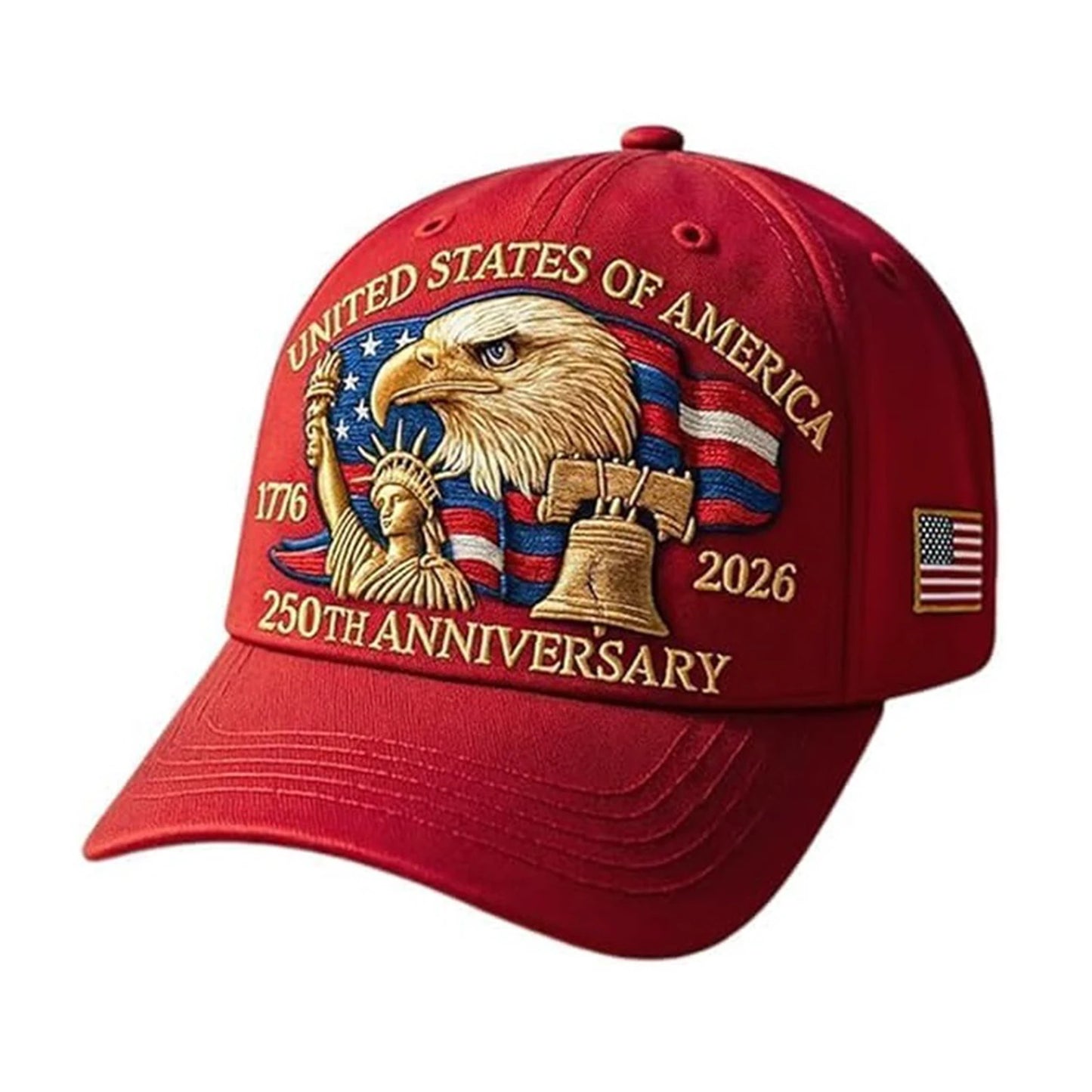 US 250th Anniversary Cap Adjustable Retro Washed Patriotic Cap US 250th Anniversary Tribute Hat Patriotic Baseball Cap for Men and Women