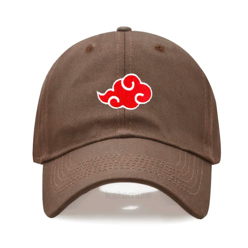Anime Embroidered Baseball Cap NARUTO Cotton Cap Japanese Akatsuki Logo&nbsp; Embroidery Baseball Caps Black Snapback Hat