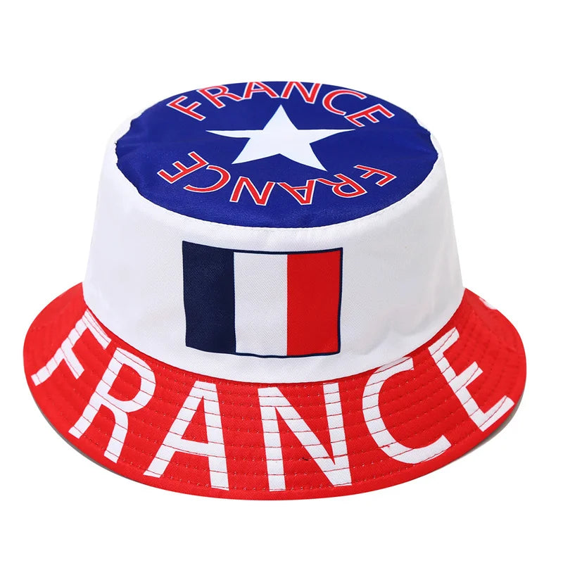 Countries National Flag Bucket Hat Men Women Football Fan Party Football Cup Reversible Sun Hat Soccer Fans