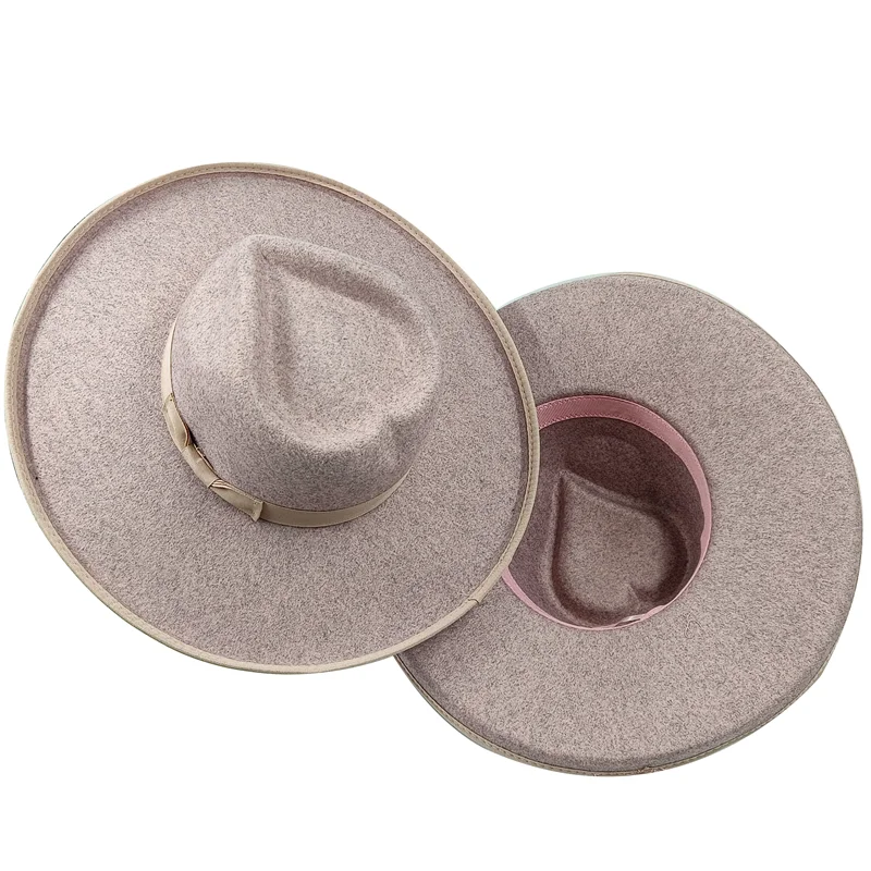 Love top fedora new peach bridge edge fedora big size monochrome new neutral fedora brim big size jazz hat winter