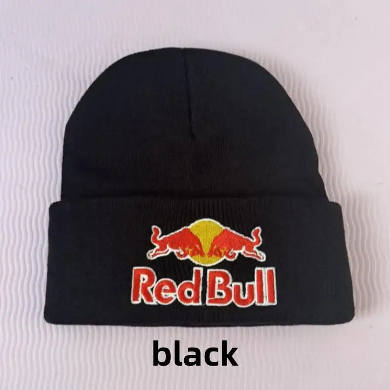 Red Bull Knitted hat Beanie Winter Hat Unisex Warm Cap for Men And Women Red Bull Hat