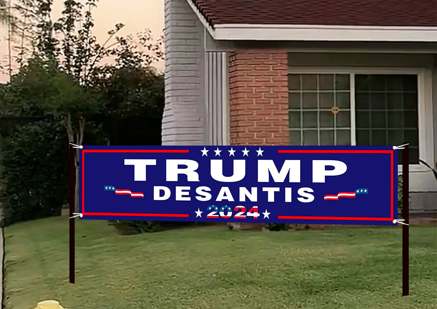 Trump Keep America Great Again 2024 Banners with 4 Grommets Polyester for Yard Advertising Outdoor and Indoor Hanging Decoration