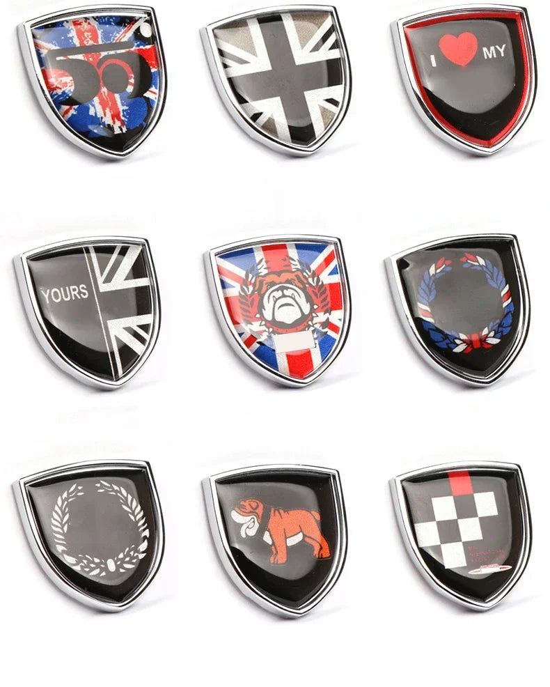 3D Adhesive Drop Process Metal Body Stickers For Mini Cooper R56 F55 Countryman Car Decals Cover Body Badge Stickers Emblem