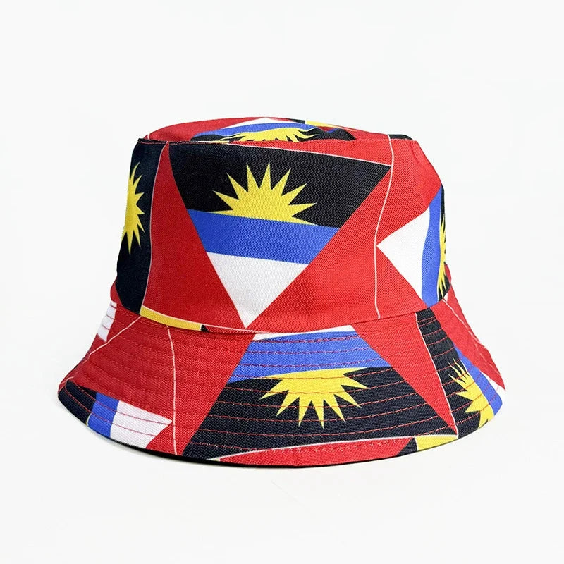 Countries National Flag Bucket Hat Men Women Football Fan Party Football Cup Reversible Sun Hat Soccer Fans