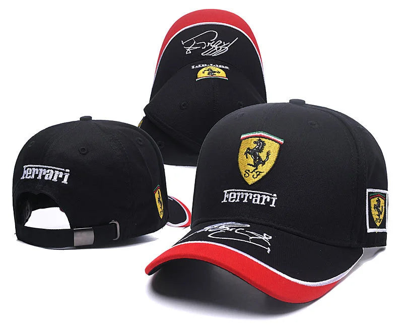 Baseball Hat Embroidered Racing Team Outdoor Sport Hat Men Women Sunshade Hat Accessory For Ferrari