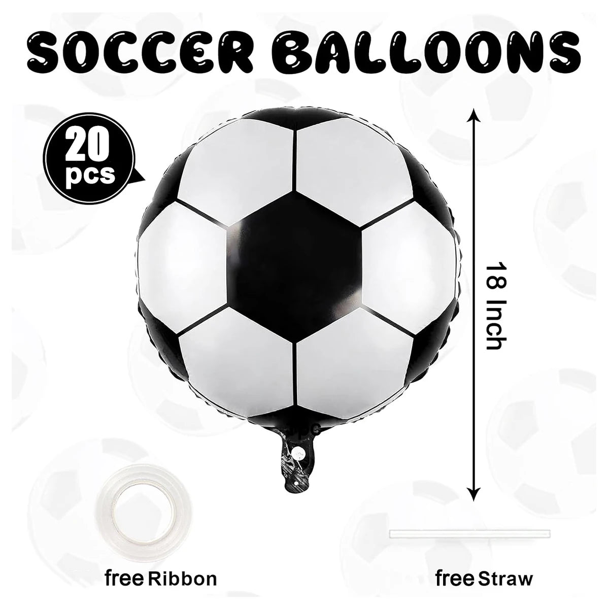 18 inches Soccer Balloons Soccer Themed Party Decor Soccer Ball Balloon For Birthday Sports Graduation Party Decoration