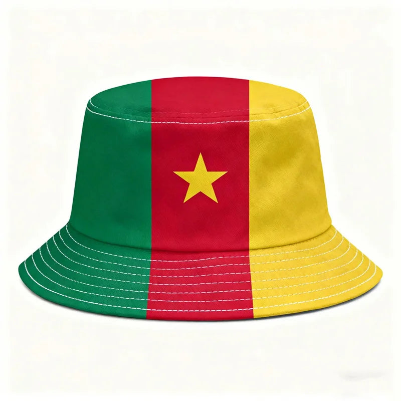 Countries National Flag Bucket Hat Men Women Football Fan Party Football Cup Reversible Sun Hat Soccer Fans