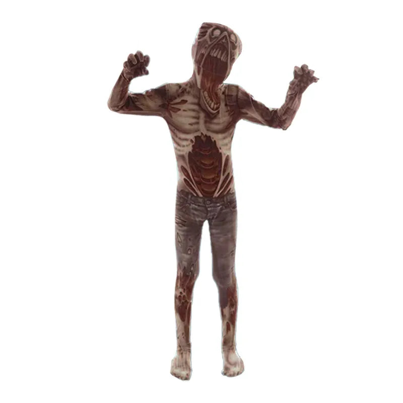 Halloween Kids Zombie Jumpsuit Costume Outfit for Children's Ghost Festival & Stage Performance Spooky Party Dress