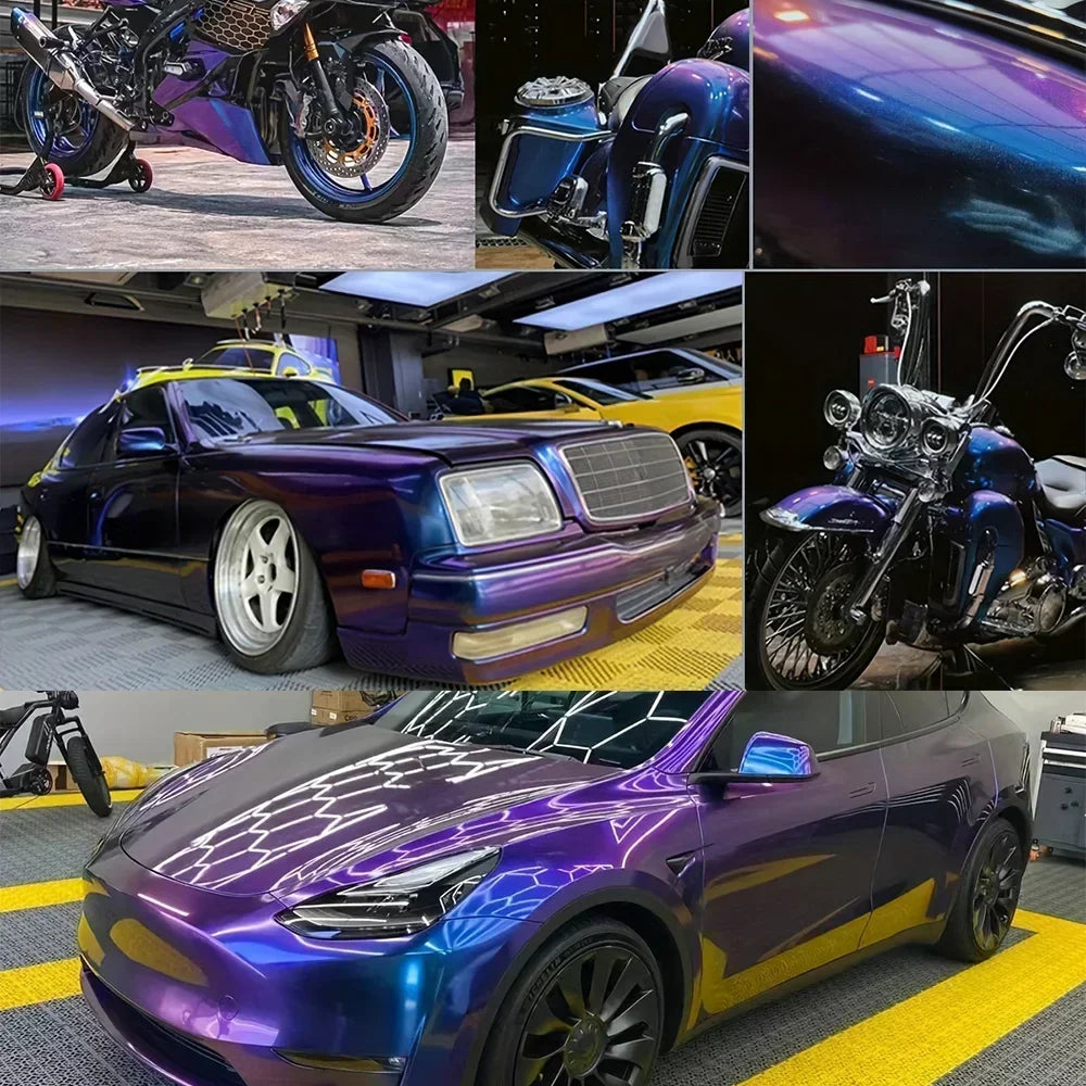 Motorcycle Stickers Glossy Matt Chameleon Vinyl Film Air Release Waterproof Sticker for Auto Motorcycle Tuning Accessories