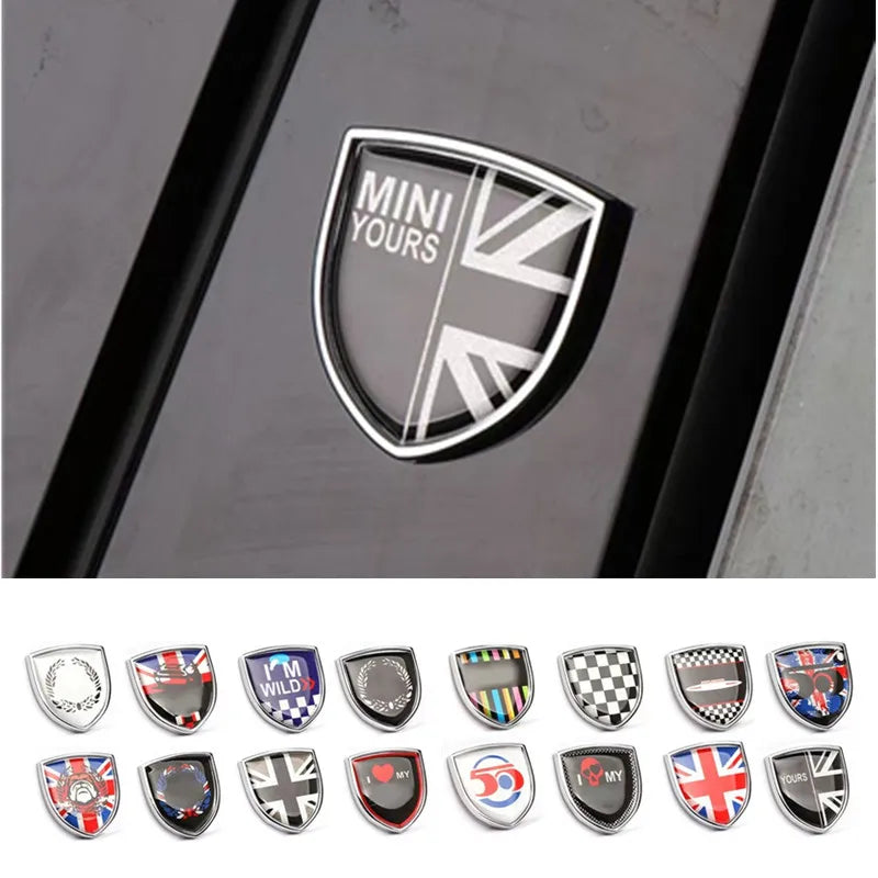 3D Adhesive Drop Process Metal Body Stickers For Mini Cooper R56 F55 Countryman Car Decals Cover Body Badge Stickers Emblem