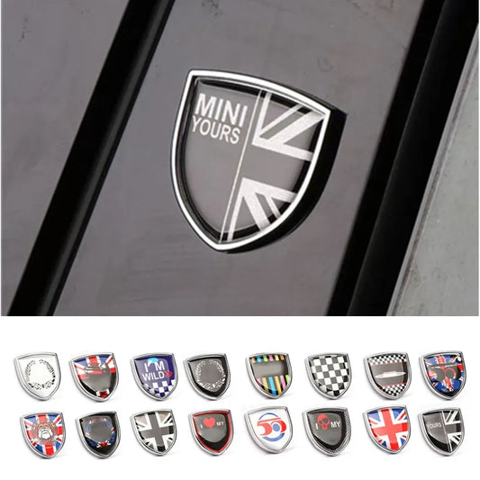 3D Adhesive Drop Process Metal Body Stickers For Mini Cooper R56 F55 Countryman Car Decals Cover Body Badge Stickers Emblem