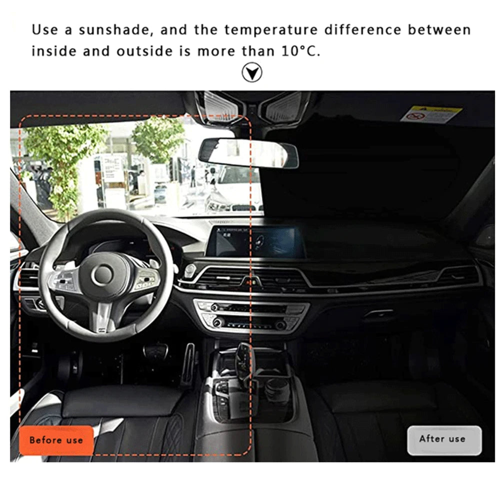 Car Sun Shade Cover Protect Windshield Sunshade UK Flag Logo For Mini Cooper