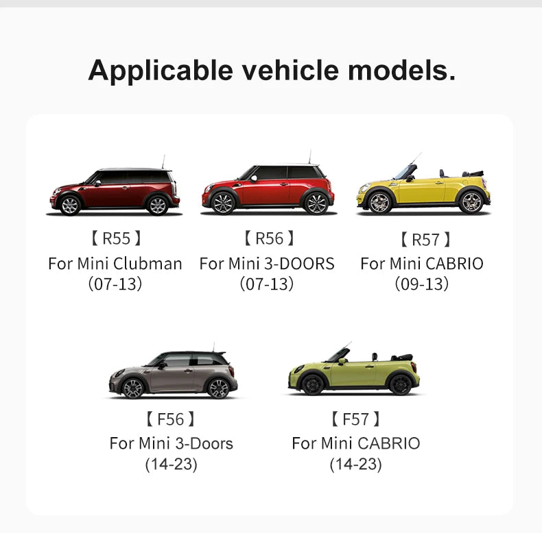 Car Rear Seat Back Handle Decal Cover Protective Sticker For Mini Cooper R56 R55 F56 F57 Interior Decorative Accessories