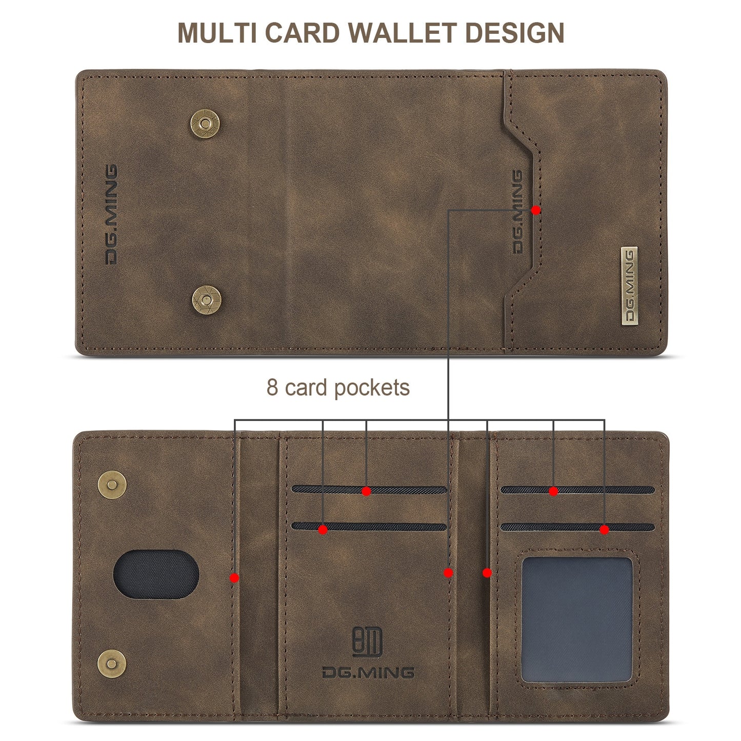 2 In 1 Detachable Magnetic Leather Case for IPhone 13 12 14 11 Pro Max Xs XR 7 8 Plus Se2020 Wallet Cover Cards Holder Pocket