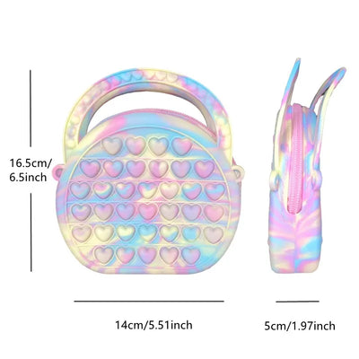 Pop Purse Silicone Sensory Push Pop Bubble Bag Crossbody Bag Antistress Toys