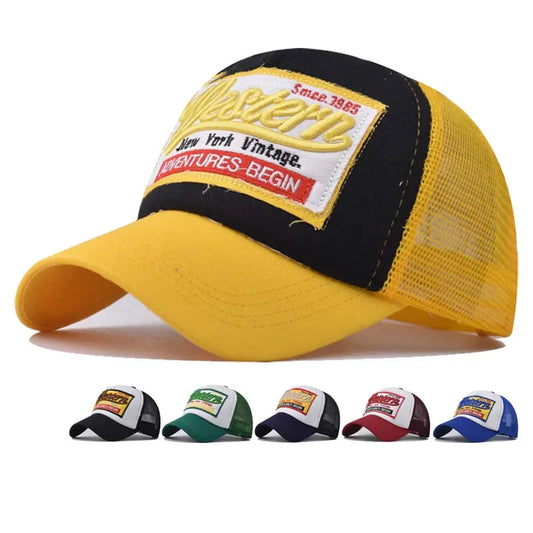 Baseball Cap for Men with Mesh Snapback Hat Chapeau Homme Summer Breathable Y2K Trucker Hats for Women