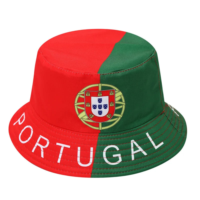 Countries National Flag Bucket Hat Men Women Football Fan Party Football Cup Reversible Sun Hat Soccer Fans