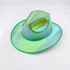 Pearlescent Cowboy Hat Dance Costume Decorate Glowing Cowgirl Cap Glowing For Neon NightClub