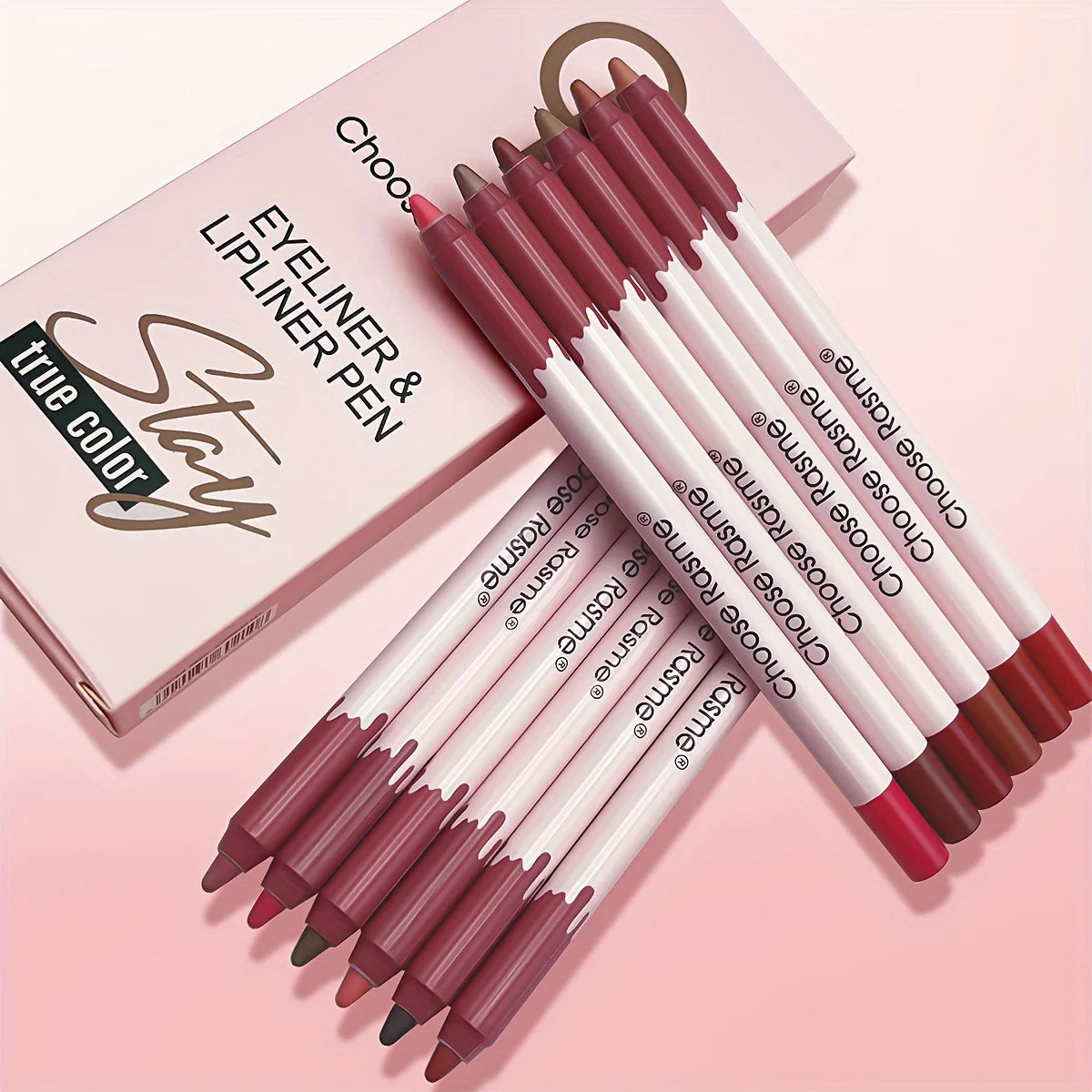 Lip Liner Pencil Set Waterproof Long Lasting Nude Red Lip Contour Pencil Sexy Rose Pink Lipstick Tint Makeup