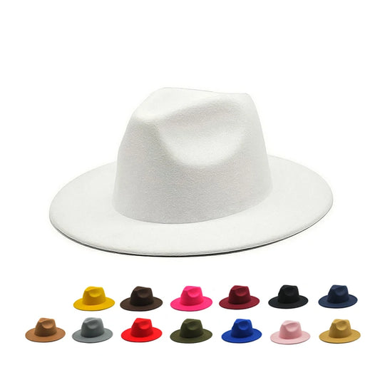 Women Fedora Hat Autumn Winter Luxury Men Top Hats Trendy Formal Wedding Decorate Panama Cap Fedoras Gorras