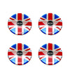 4pcs 52mm Car Wheel Center Cap Sticker Hub Cap Decal For MINI JHON COOPERR50 R52 F56 R53 F60 R57 R58 R59 R60 S Auto Accessories