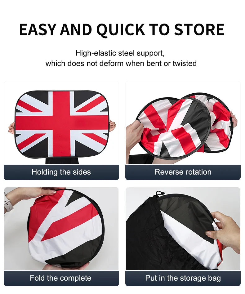 Car Sunroof Sunshade Cover For Mini Cooper F56 F60 F55 R56 R60 F65 F66 Sunscreen Protector UV Heat Isolate Foldable Accessories