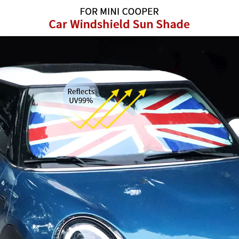 Car Windshield Sunshade Cover Blocks UV Ray Reflector For Mini Cooper One R50 R56 R60 F55 F56 R58 R59
