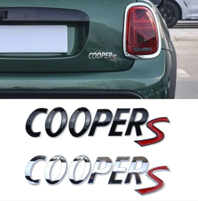 3D ABS Black Chrome Car Letters Rear Trunk Logo Mini Cooper S Emblem Badge Sticker For Mini Cooper S R56 R53 R60 F56 Accessories