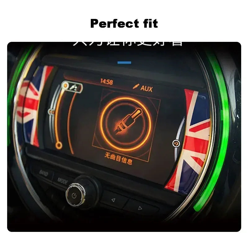 Car Navigation Screen Sticker Car Decals Decoration Accessories 2Pcs/Set For Mini Cooper F54 Clubman F55 F56 F57 F60 Countryman