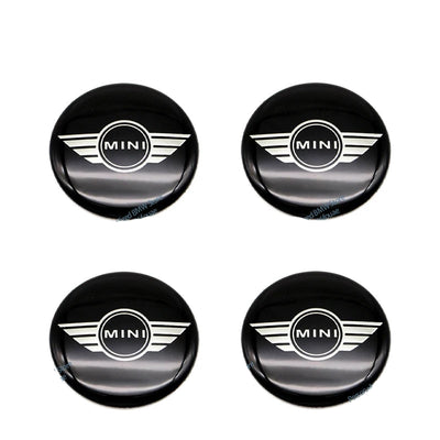 4pcs 52mm Car Wheel Center Cap Sticker Hub Cap Decal For MINI JHON COOPERR50 R52 F56 R53 F60 R57 R58 R59 R60 S Auto Accessories