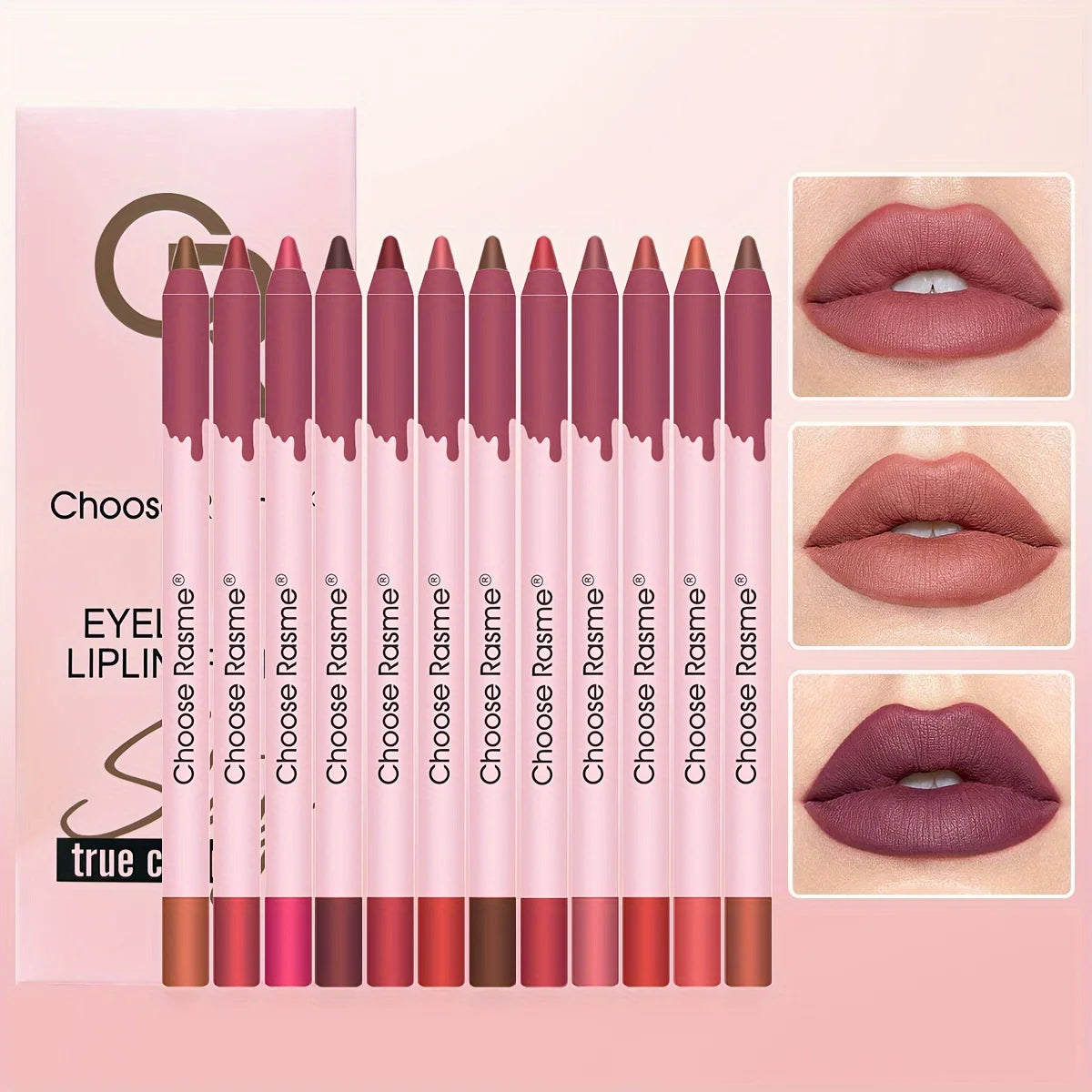 Lip Liner Pencil Set Waterproof Long Lasting Nude Red Lip Contour Pencil Sexy Rose Pink Lipstick Tint Makeup