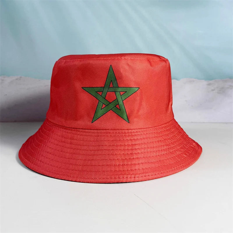 Countries National Flag Bucket Hat Men Women Football Fan Party Football Cup Reversible Sun Hat Soccer Fans