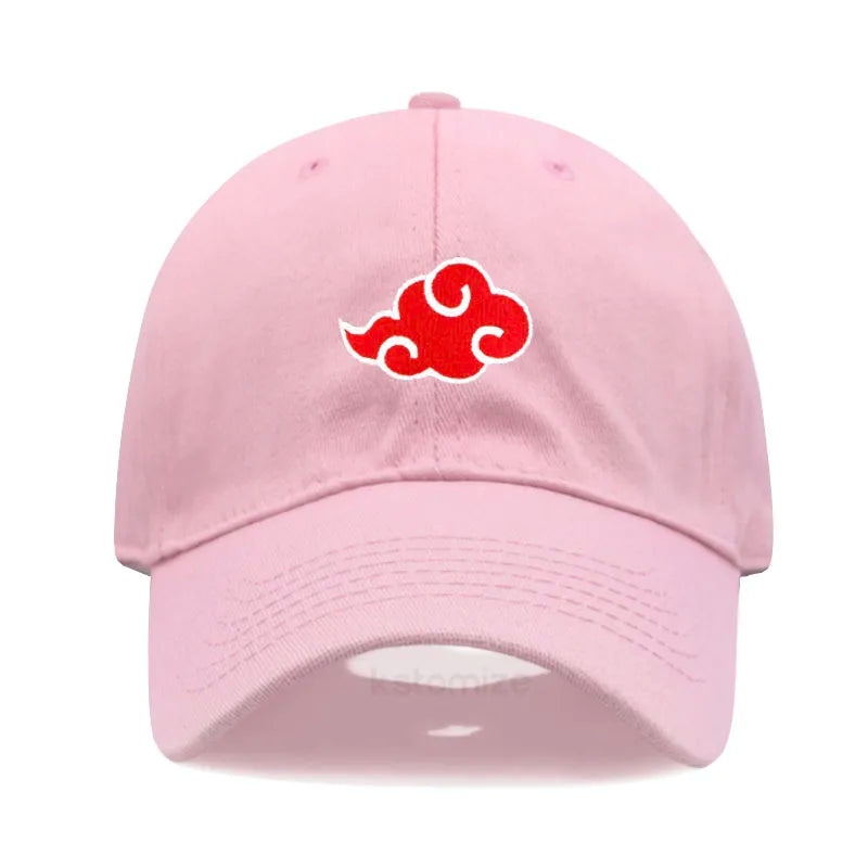 Anime Embroidered Baseball Cap NARUTO Cotton Cap Japanese Akatsuki Logo&nbsp; Embroidery Baseball Caps Black Snapback Hat