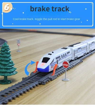 Model Railway Track Harmony Rail Toy Car  Assemble DIY Set Children Christmas Gift Toy for Boy