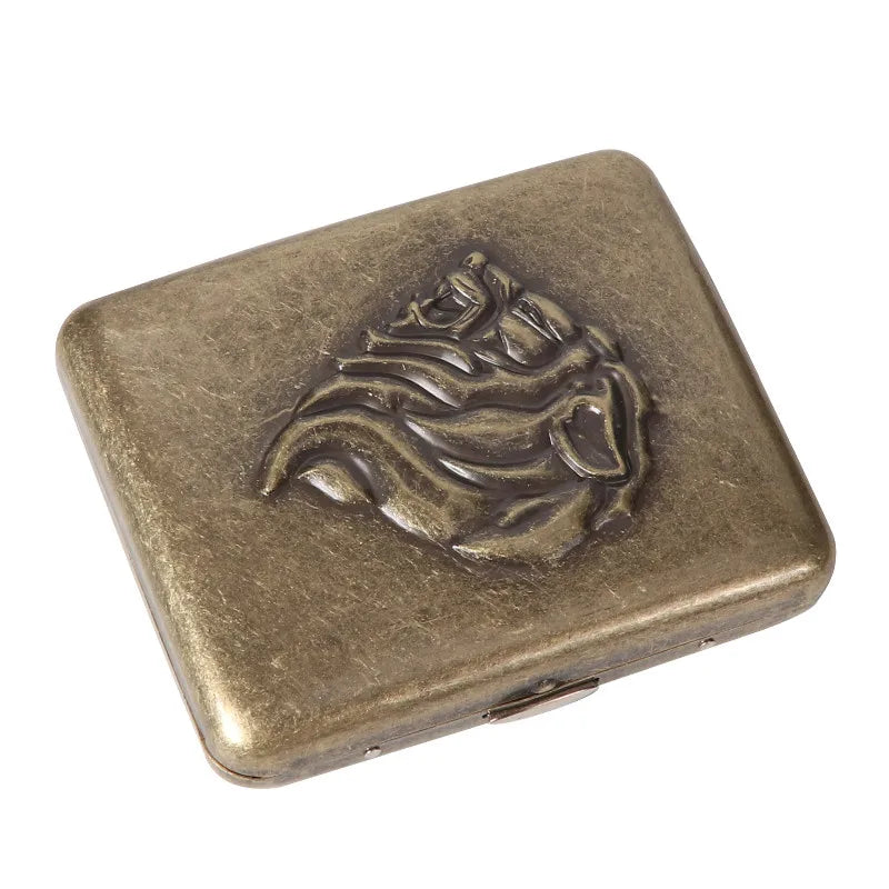 Classic Retro Cigarette Case Portable 20 Capacity Cigarettes Box Smoking Accessories Storage