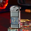 Clock Double Flame Creative Butane Gas Lighter Metal Convenient Outdoor Windproof Turbine Torch Jet Recycling Lighter