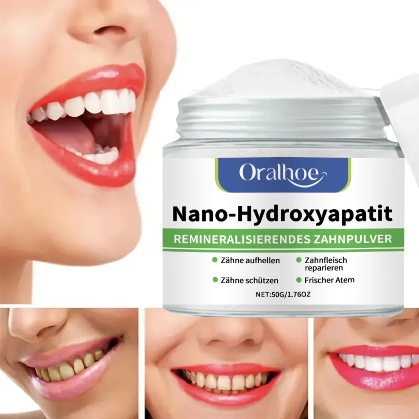 Whitening Tooth Powder: Enamel Repair, Deep Cleaning & Long-Lasting Fresh Breath