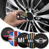 Car Wheel Center Hub Caps Stickers Badge Decals 4Pcs 56mm For MINI Cooper One S JCW R56 R55 R53 R60 F55 F56 R57 R59