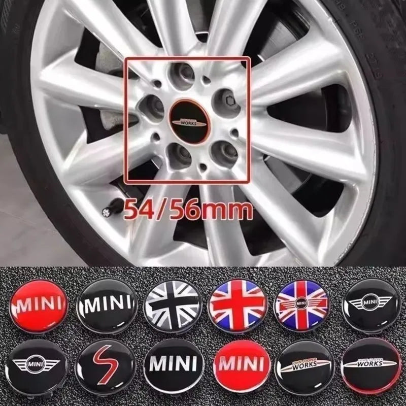 Car Styling Wheel Center Hup Caps Auto Tire Cover Exterior Decoration Accessories for MINI Coopers JCW F54 F55 F56 F60 4pcs 56MM