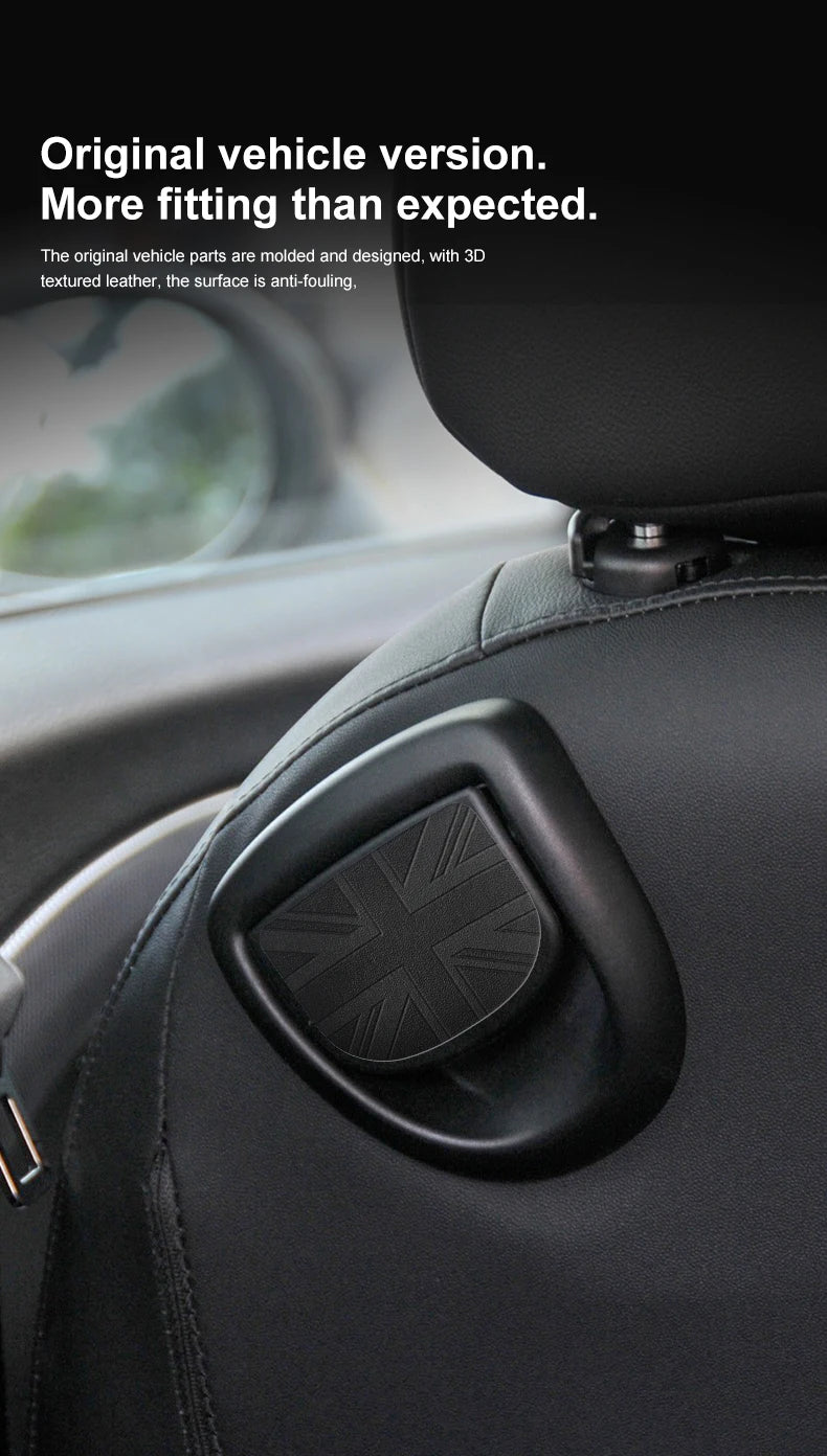 Car Rear Seat Back Handle Decal Cover Protective Sticker For Mini Cooper R56 R55 F56 F57 Interior Decorative Accessories