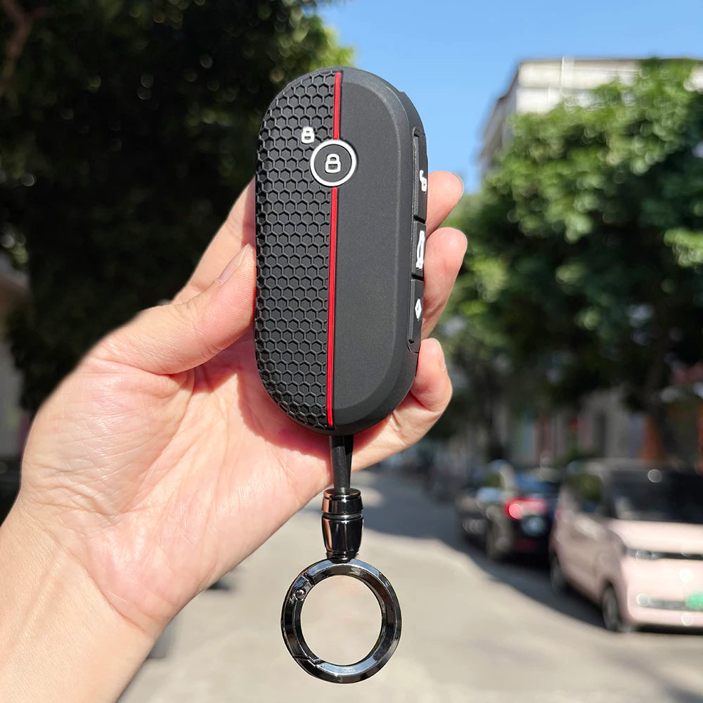Keychain Protection For BMW Mini Cooper SE J01 Cooper S Aceman SE Keychain Silicone Car Key Case Cover Fob
