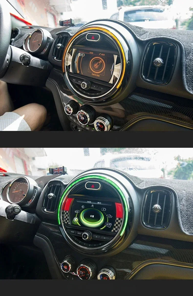 Car Navigation Screen Sticker Car Decals Decoration Accessories 2Pcs/Set For Mini Cooper F54 Clubman F55 F56 F57 F60 Countryman
