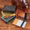 Metal Cigarette Case for 14 Cigarettes, Portable Pocket Tobacco Case, Cigarette Holder, Storage Box